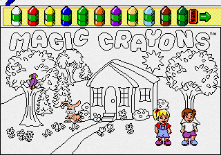 Magic Crayons title screen for Sega Pico